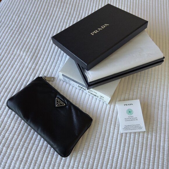 Prada Black Leather Clutch Bag - Picture 10 of 10